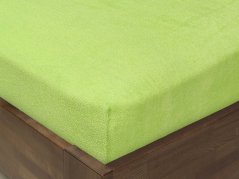 Froté prostěradlo s napínací gumou - světle zelené