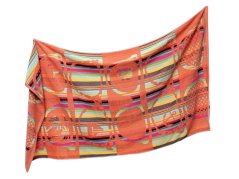 Velká plážová osuška - brýle 90x160 cm - oranžová
