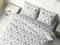 Bavlněné povlečení – šedé geometrické tvary
