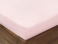 Jersey prostěradlo s napínací gumou - pudrově růžové