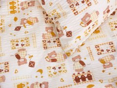 Krepové povlečení - hnědí medvídci