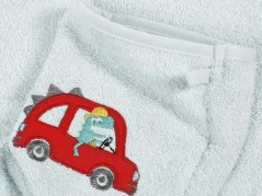Dětská froté žínka LILI – sv. modrá – auto