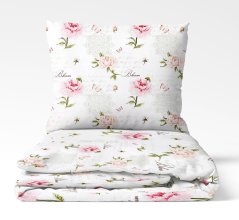 Bavlněné povlečení - Pivoňky s nápisy