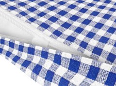 Bavlněný povlak na polštář – modré káro