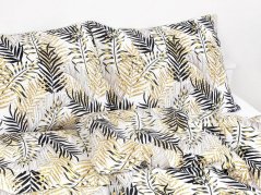 Krepové povlečení - zlato-černé palmové listy