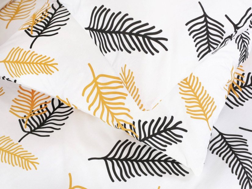 Saténové povlečení - palmové listy