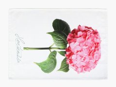 Keprová utěrka - hortenzie růžová - 50x71 cm