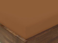 Bavlněné prostěradlo - skořicově hnědé - plachta