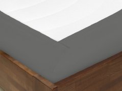 Bavlněné prostěradlo - kouřově šedé