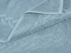 Koupelnová froté předložka 50x70 cm - světle modrá vzor Vánočka